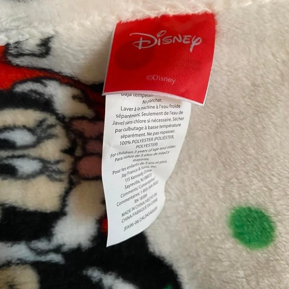 Disney Mickey &‎ Minnie Mouse Christmas Fleece Throw Blanket 50x70 NWOT